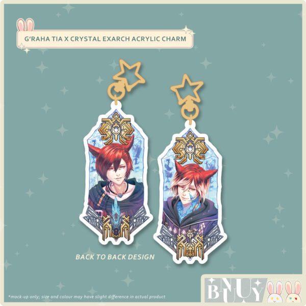 G'raha Tia x Crystal Exarch Acrylic Charm